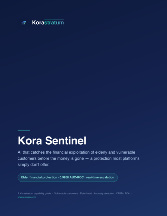 Kora Sentinel — Elder Financial Protection cover