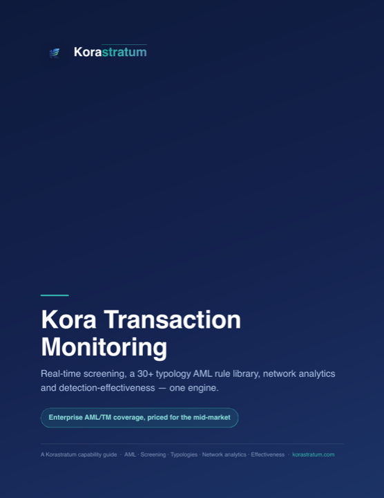Kora Transaction Monitoring cover